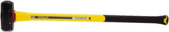 Stanley - 8 Lb Head, 35-1/8" Long Sledge Hammer - Steel Head, 40" Fiberglass Handle - Exact Industrial Supply