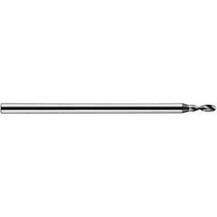 Accupro - 0.85mm Body Diam, 120°, 30mm OAL, Solid Carbide Spotting Drill - Exact Industrial Supply