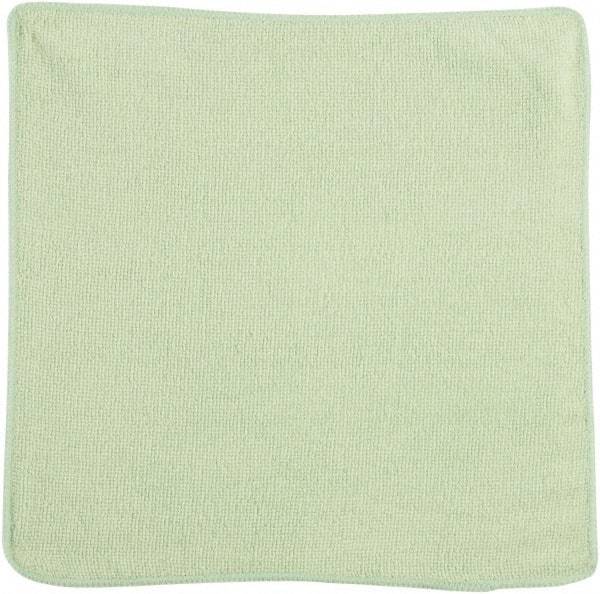 Rubbermaid - Dry Microfiber Wipes - 12" x 12" Sheet Size, Green - Exact Industrial Supply