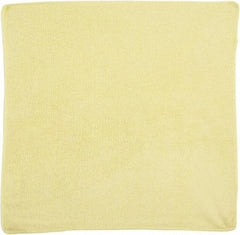 Rubbermaid - Dry Microfiber Wipes - 16" x 16" Sheet Size, Yellow - Exact Industrial Supply