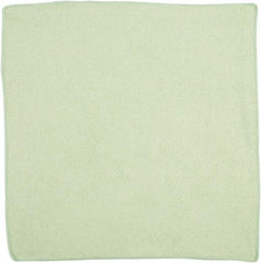 Rubbermaid - Dry Microfiber Wipes - 16" x 16" Sheet Size, Green - Exact Industrial Supply