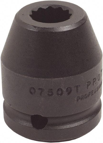 Proto - 3/4" Drive 40mm Standard Impact Socket - 12 Points, 2-1/2" OAL - Exact Industrial Supply