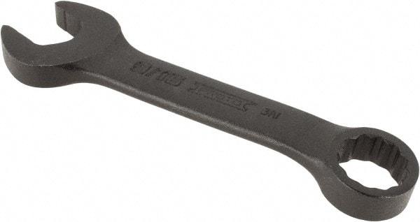 Proto - 9/16" 12 Point Offset Combination Wrench - 15° Offset Angle, 4-9/16" OAL, Steel, Black Finish - Exact Industrial Supply