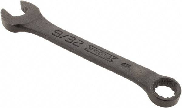 Proto - 9/32" 12 Point Offset Combination Wrench - 15° Offset Angle, 3-25/64" OAL, Steel, Black Finish - Exact Industrial Supply