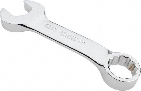 Proto - 19mm 12 Point Offset Combination Wrench - 15° Offset Angle, 6-15/64" OAL, Steel, Chrome Finish - Exact Industrial Supply