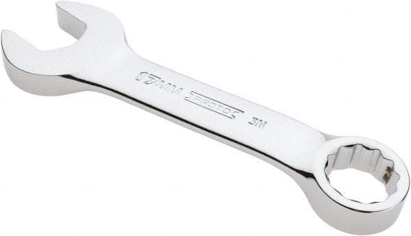 Proto - 17mm 12 Point Offset Combination Wrench - 15° Offset Angle, 5-1/16" OAL, Steel, Chrome Finish - Exact Industrial Supply