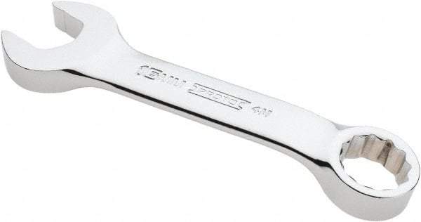 Proto - 16mm 12 Point Offset Combination Wrench - 15° Offset Angle, 4-7/8" OAL, Steel, Chrome Finish - Exact Industrial Supply