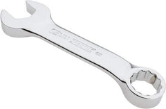 Proto - 15mm 12 Point Offset Combination Wrench - 15° Offset Angle, 4-11/16" OAL, Steel, Chrome Finish - Exact Industrial Supply
