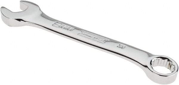 Proto - 8mm 12 Point Offset Combination Wrench - 15° Offset Angle, 3-1/2" OAL, Steel, Chrome Finish - Exact Industrial Supply
