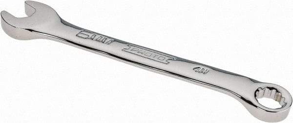 Proto - 6mm 12 Point Offset Combination Wrench - 15° Offset Angle, 3-1/4" OAL, Steel, Chrome Finish - Exact Industrial Supply