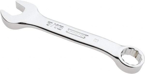 Proto - 7/16" 12 Point Offset Combination Wrench - 15° Offset Angle, 4-1/16" OAL, Steel, Chrome Finish - Exact Industrial Supply