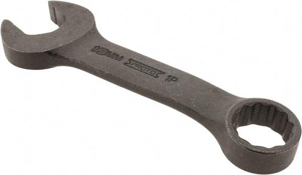 Proto - 19mm 12 Point Offset Combination Wrench - 15° Offset Angle, 5-7/16" OAL, Steel, Black Finish - Exact Industrial Supply