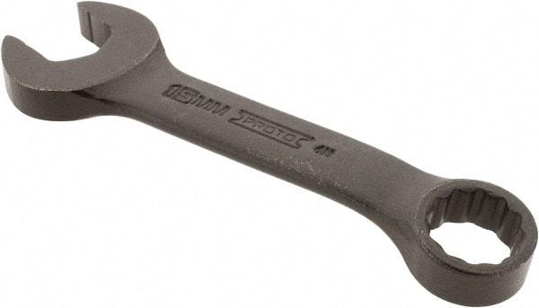 Proto - 15mm 12 Point Offset Combination Wrench - 15° Offset Angle, 4-11/16" OAL, Steel, Black Finish - Exact Industrial Supply