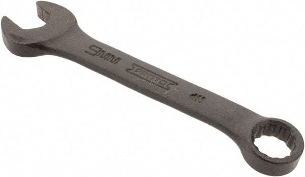 Proto - 9mm 12 Point Offset Combination Wrench - 15° Offset Angle, 3-5/8" OAL, Steel, Black Finish - Exact Industrial Supply