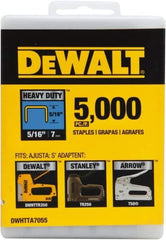 DeWALT - 1/2" Wide Steel Heavy Duty Staples - 15/32" Leg Length - Exact Industrial Supply