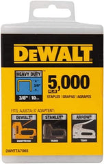 DeWALT - 3/8" Wide Steel Heavy Duty Staples - 13/32" Leg Length - Exact Industrial Supply