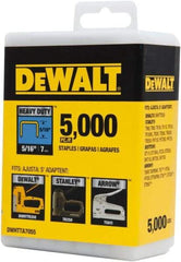 DeWALT - 5/16" Wide Steel Heavy Duty Staples - 5/16" Leg Length - Exact Industrial Supply