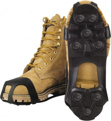 Winter Walking - Ice Traction Footwear Footwear Style: Strap-On Cleat Traction Type: Steel Studs - Exact Industrial Supply