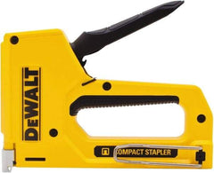 DeWALT - Manual Staple Gun - 1/4, 5/16, 3/8, 1/2" Staples, Yellow & Black, Aluminum - Exact Industrial Supply