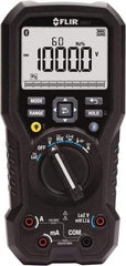 FLIR - DM93-NIST, CAT IV, 1,000 VAC/VDC, Digital Wireless Multimeter - 40 mOhm, Measures Voltage, Capacitance, Current, Frequency, Resistance, Temperature - Exact Industrial Supply