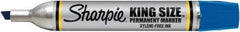 Sharpie - Blue Permanent Marker - Chisel Tip, AP Nontoxic Ink - Exact Industrial Supply