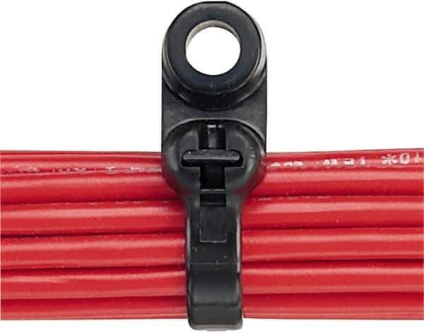 Panduit - 15-1/2" Long Black Nylon Barbed Cable Tie - 120 Lb Tensile Strength, 1.7mm Thick, 102mm Max Bundle Diam - Exact Industrial Supply