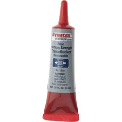 Made in USA - 6 mL Tube, Blue, Medium Strength Liquid Threadlocker - Exact Industrial Supply