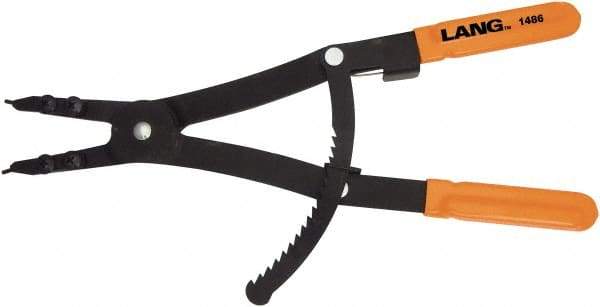 Lang - 3-1/2 to 6-1/2" Ring, External Retaining Ring Pliers - 3-1/2" Min Ring Size x 6-1/2" Max Ring Size - Exact Industrial Supply