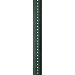 Nucor - 12' High, Powder Coated Traffic Sign Post - Steel, 3/8" Hole Diam, Green - Exact Industrial Supply