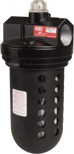 ARO/Ingersoll-Rand - 1 1/2" NPT, 150 Max psi Super Duty Modular Lubricator - Polycarbonate Bowl, Zinc Body, 927 CFM, 125°F Max Temp, 5-1/2" Long x 5" Wide x 11.60" High - Exact Industrial Supply