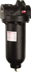 ARO/Ingersoll-Rand - 1" Port Coalescing Filter - Metal Bowl, Manual Drain, 300 Max psi, 0.01 Micron Rating, 7.8" Long x 7-3/4" Wide x 19.07" High - Exact Industrial Supply