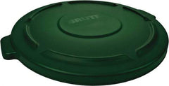 Rubbermaid - Round Lid for Use with 10 Gal Round Trash Cans - Green, Polyethylene, For Brute Trash Cans - Exact Industrial Supply