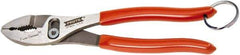 Proto - 8" OAL, 2-3/32" Jaw Length, 1-5/16" Jaw Width, Tethered, Slip Joint Pliers - 2 Positions, Slip Joint Head, Slip Joint Plier Tool - Exact Industrial Supply