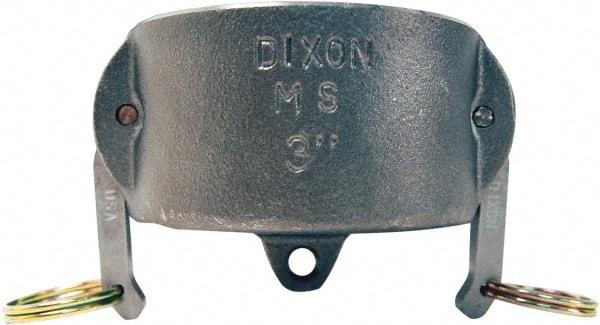 Dixon Valve & Coupling - 3" Malleable Iron Cam & Groove Suction & Discharge Hose Dust Cap For Use with Adapters - Part DC, 125 Max psi - Exact Industrial Supply