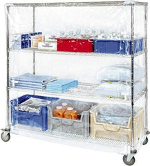 Quantum Storage - 24" Wide, 74" High, Open Shelving Accessory/Component - Vinyl, 36" Long, Use with Wire Shelving Units (WR Series) - Exact Industrial Supply