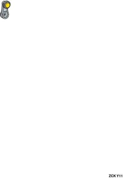 Telemecanique Sensors - 3-1/2 Inch Long, Limit Switch Roller Lever - Steel Roller, For Use with ZCKE05 - Exact Industrial Supply