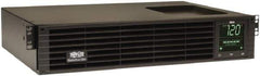 Tripp-Lite - 15 Amp, 1,500 VA, Tower & Rack Mount Line Interactive Backup Uninterruptible Power Supply - Backup 4.9 min with Full Load & 12 min with Half Load, 120 VAC Input & Output, 1,350 Watt Output, 1 Phases, 8 Outlets - Exact Industrial Supply