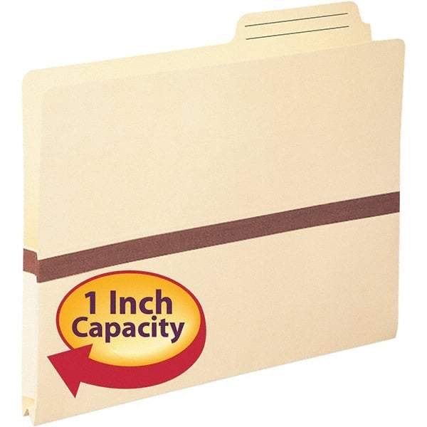 SMEAD - 11-3/4 x 10-1/4", Letter Size, Manila, Expansion Folders - 2/5 Tab Cut Location - Exact Industrial Supply