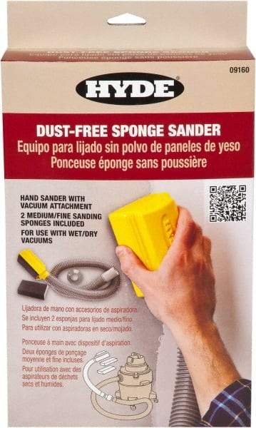 Hyde Tools - 3' Hose Length, Sanding Sponge - Use With Shop Vacs - Exact Industrial Supply