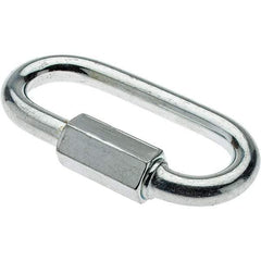 Value Collection - Zinc Steel Quick Link - 1/4" Diameter, 880 Lb Load Limit - Exact Industrial Supply