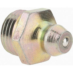 Value Collection - Straight Head Angle, 1/8-27 Taper Thread Grease Fitting - Zinc Plated Finish - Exact Industrial Supply