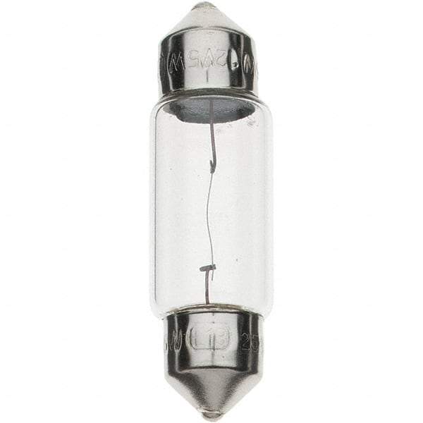 Import - 12 Volt, Incandescent Miniature & Specialty T3-1/4 Lamp - Festoon Cap Base - Exact Industrial Supply