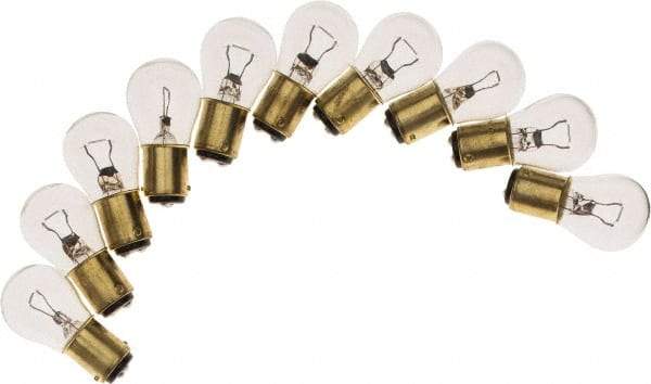 Value Collection - 12.8 Volt, Incandescent Miniature & Specialty S8 Lamp - Bayonet Base - Exact Industrial Supply