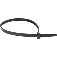 Made in USA - 14" Long Black Nylon Standard Cable Tie - 120 Lb Tensile Strength - Exact Industrial Supply