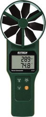Extech - 0.2 to 30 m/Sec Air CFM and CMM Thermo Anemometer - 140°F Max - Exact Industrial Supply