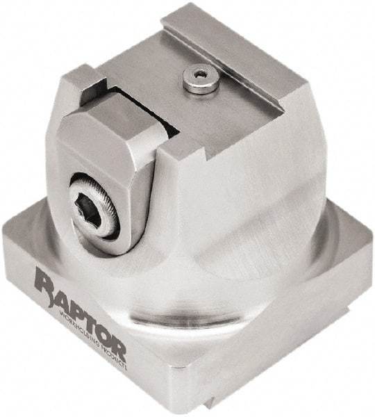 Raptor Workholding - 2" High x 2.07" Wide x 2.07" Long Dovetail Vise - 3/4" Jaw Opening Capacity, 1/8" High x 1.26" Wide Jaw, For 4 & 5 Axis Workholding Systems - Exact Industrial Supply