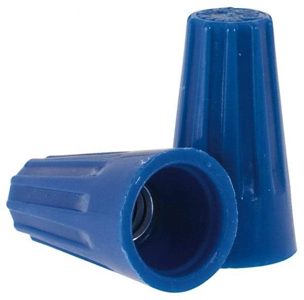 Ideal - 2, 22 to 3, 16 AWG, 300 Volt, Flame Retardant, Standard Twist on Wire Connector - Blue, 221°F - Exact Industrial Supply