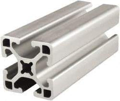 80/20 Inc. - 72 Inches Long x 1-1/2 Inches Wide x 1-1/2 Inches High, T Slotted Aluminum Extrusion - 0.877 Square Inches, Clear Anodized Finish - Exact Industrial Supply