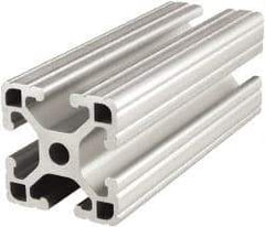 80/20 Inc. - 72 Inches Long x 1-1/2 Inches Wide x 1-1/2 Inches High, T Slotted Aluminum Extrusion - 0.8986 Square Inches, Clear Anodized Finish - Exact Industrial Supply