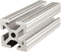 80/20 Inc. - 72 Inches Long x 1-1/2 Inches Wide x 1-1/2 Inches High, T Slotted Aluminum Extrusion - 1.154 Square Inches, Clear Anodized Finish - Exact Industrial Supply